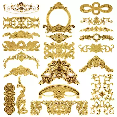 Cartouches SET 34 3D model