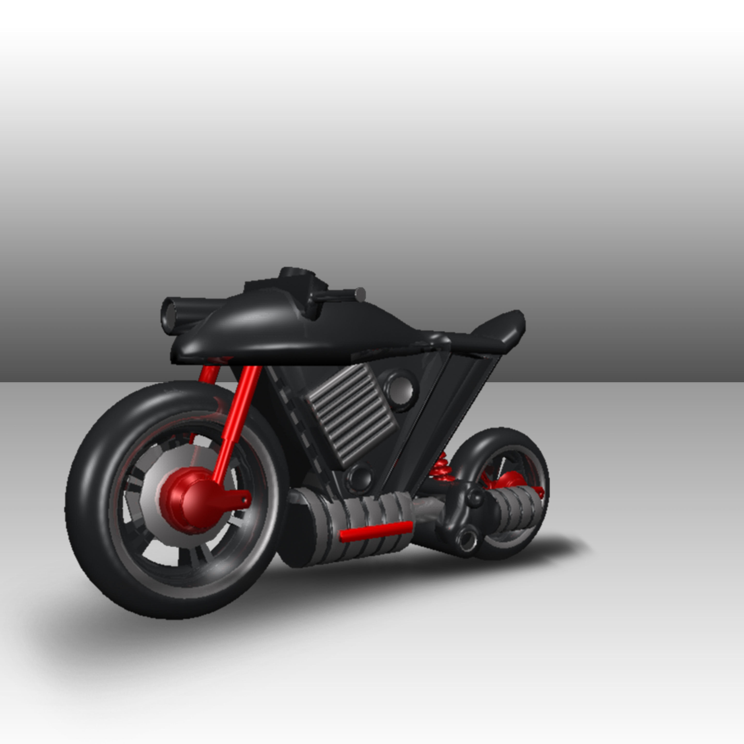 Two Future  Bike Model Low-poly 3D model_1