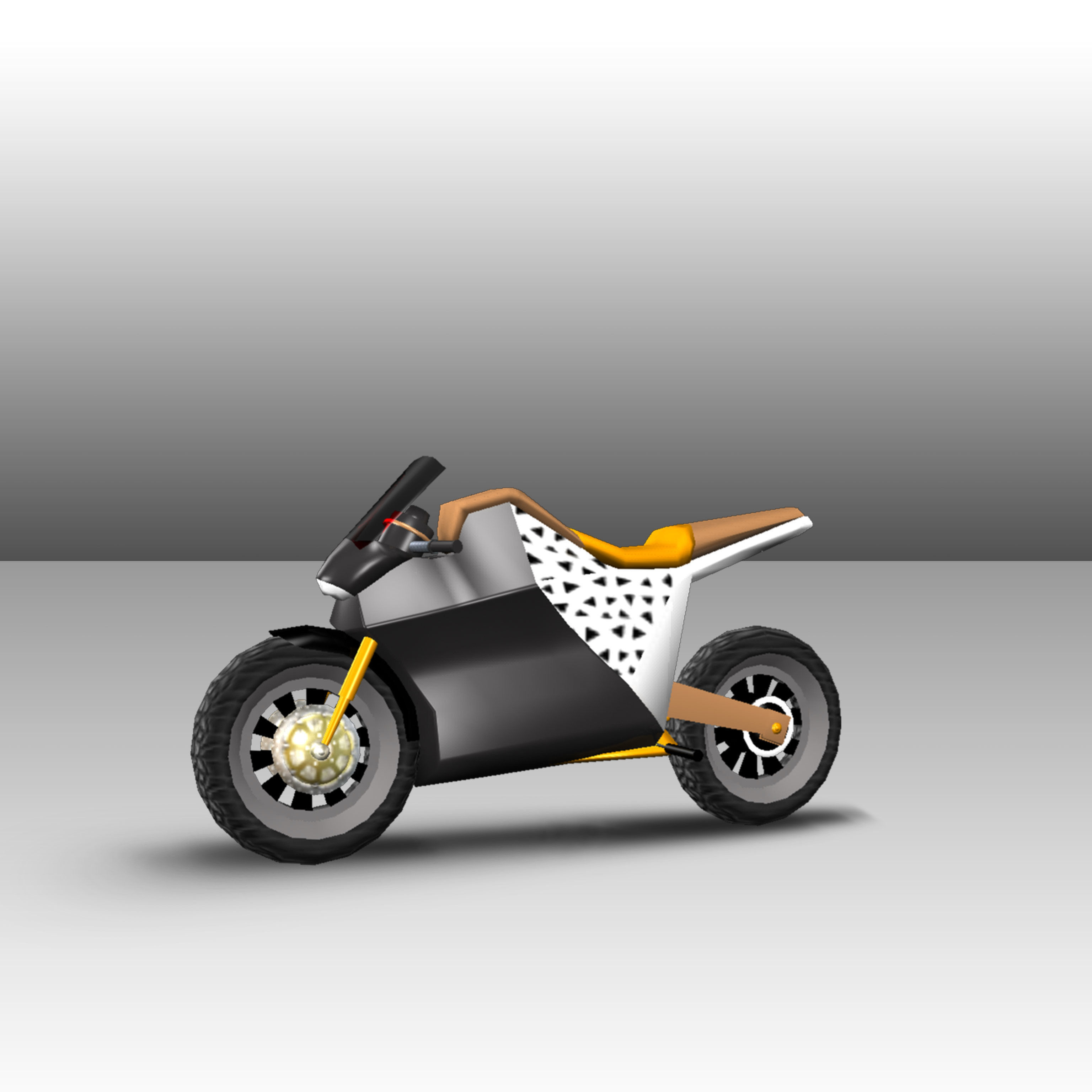 Two Future Bike Low-poly 3D model_1
