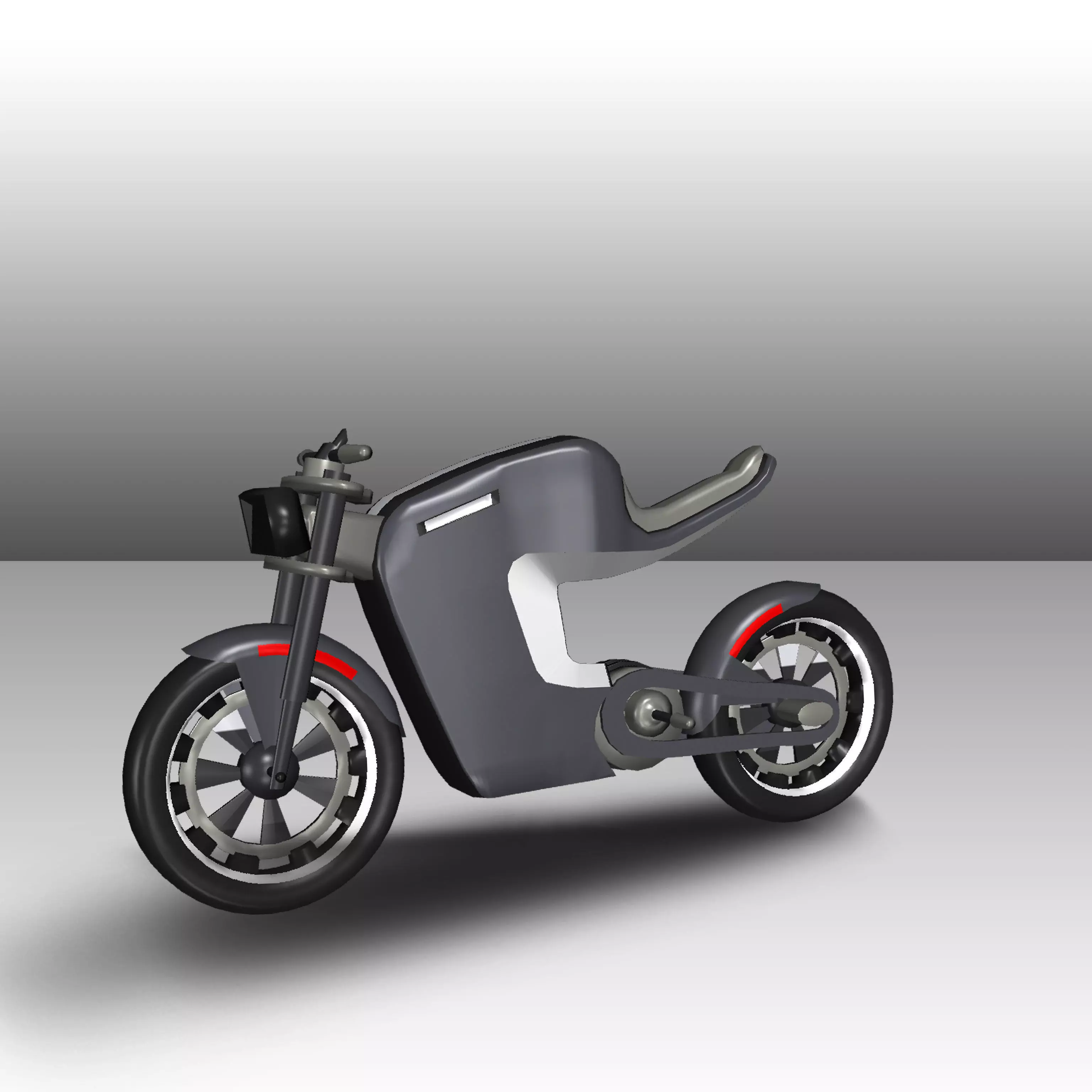 Two Future Bike Low-poly 3D model_0
