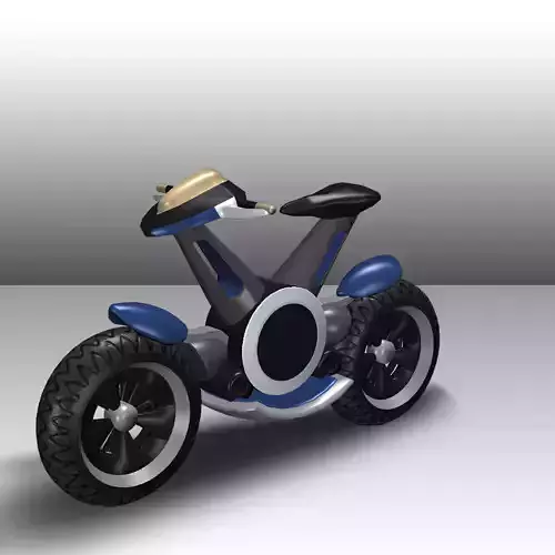 Two Lowpoly Future Bike  Low-poly 3D model