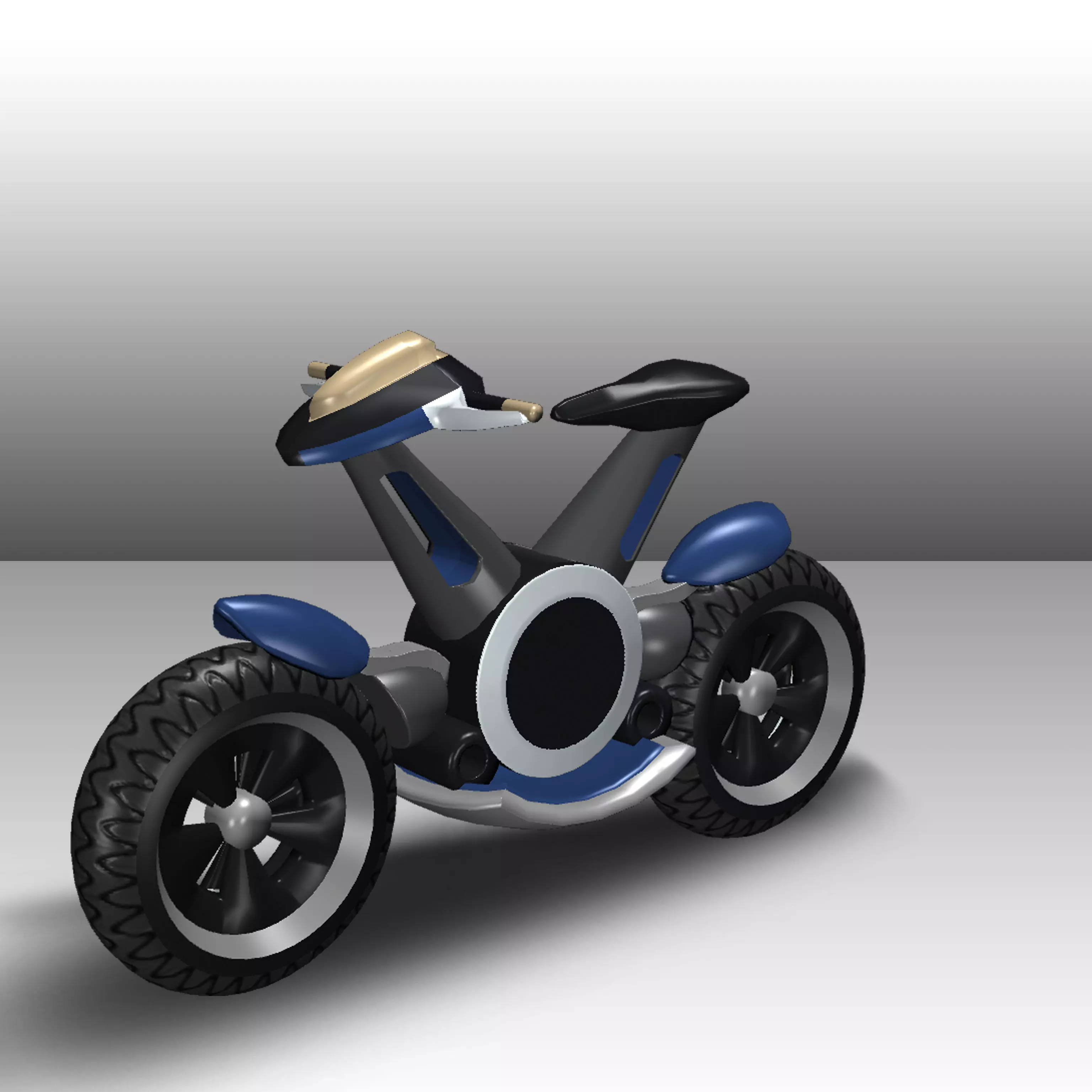 Two Lowpoly Future Bike  Low-poly 3D model_0