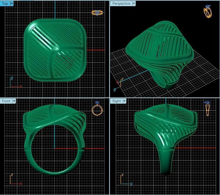 Ring R0282 3D print model_2
