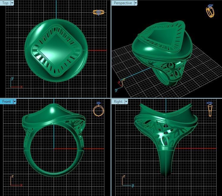 Ring R0284 3D print model_2