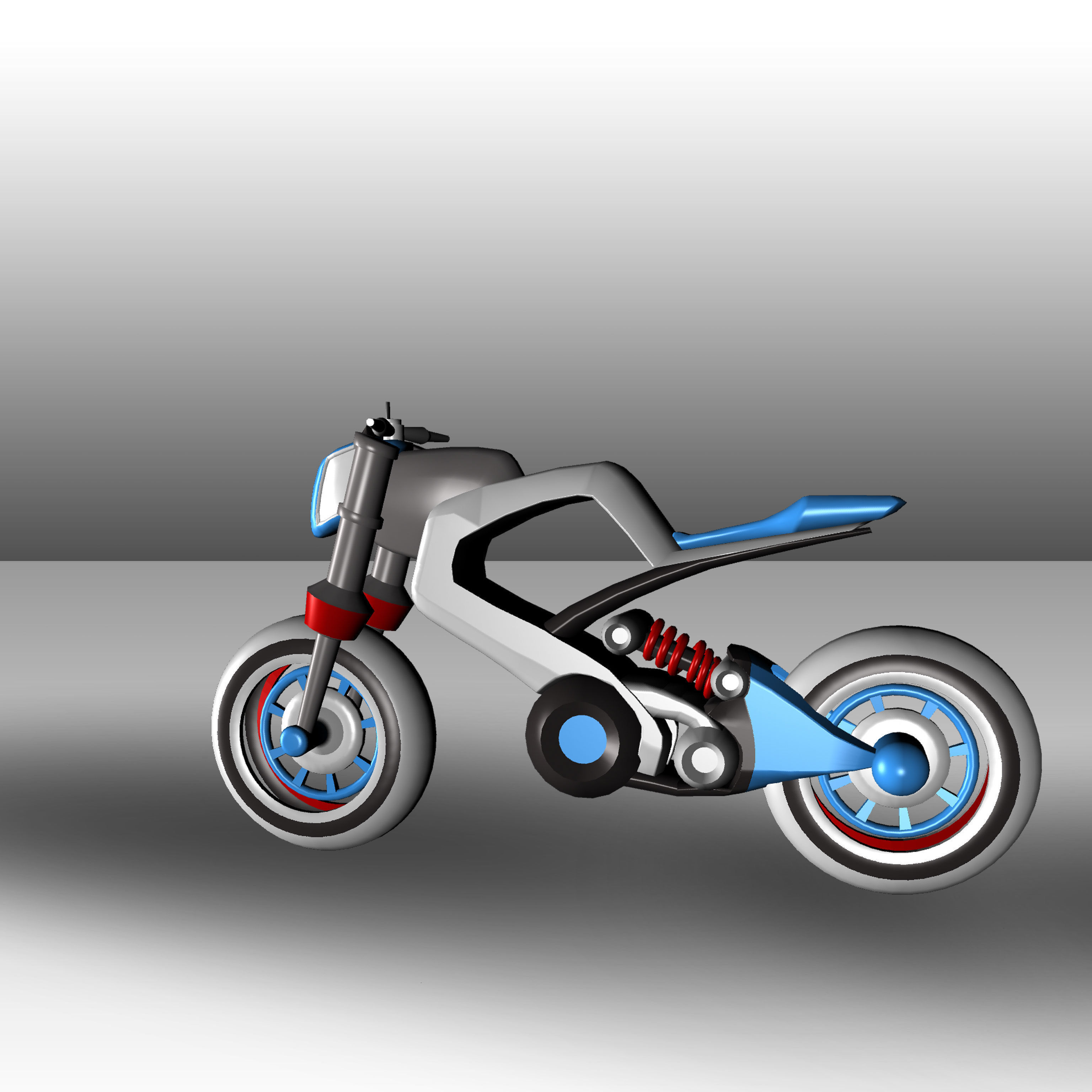 3d Game ready bike superman motorcycle Low-poly 3D model_1