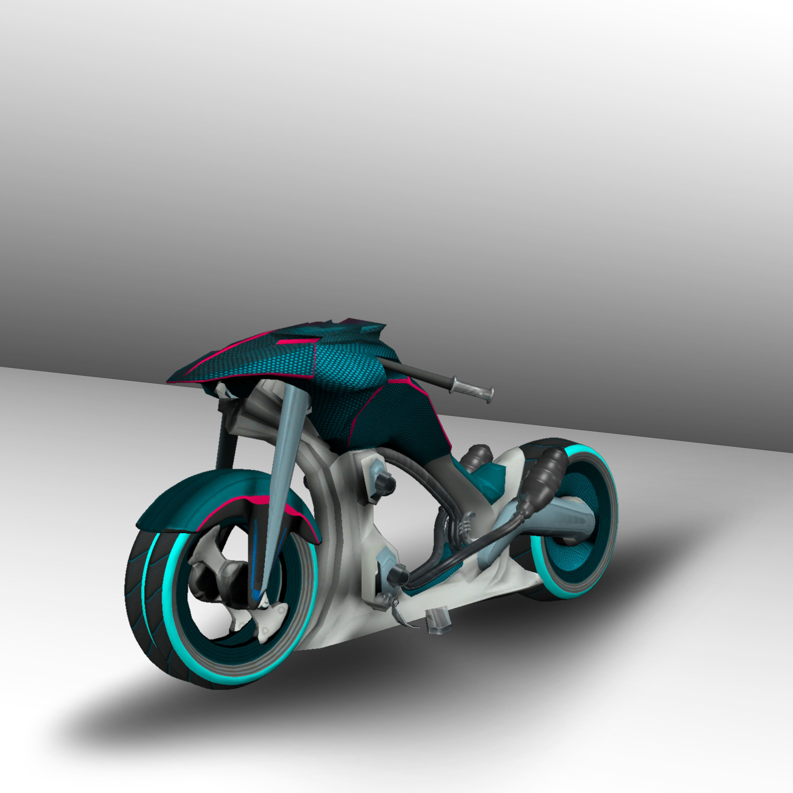 Futuristic Bikes Low-poly 3D model_1