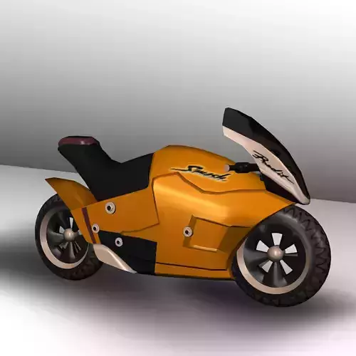 3D Futuristic Bike Low-poly 3D model