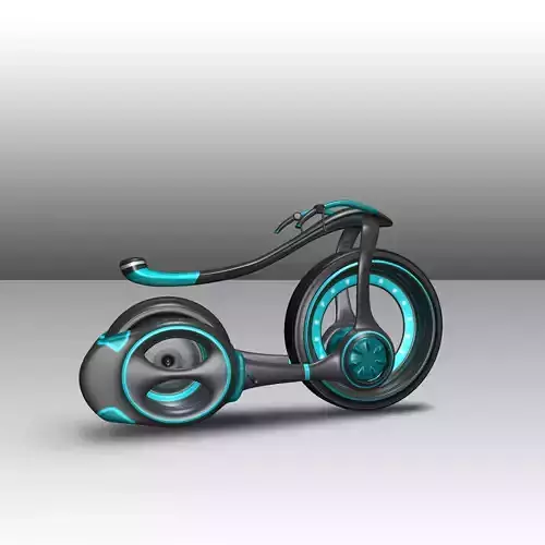 3D Futuristic Bike  Low-poly 3D model