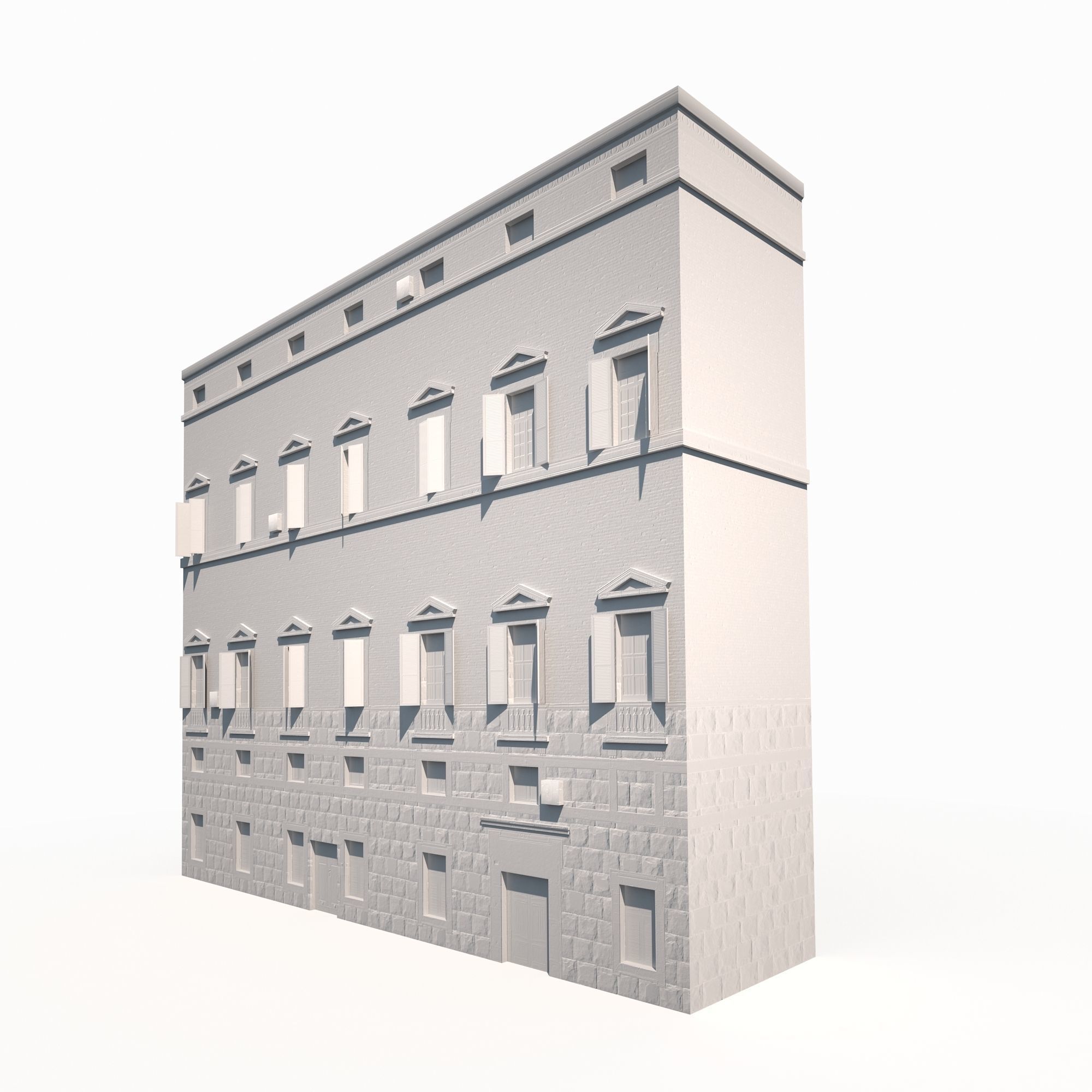 Apartment House 179 Low Poly Low-poly 3D model_3