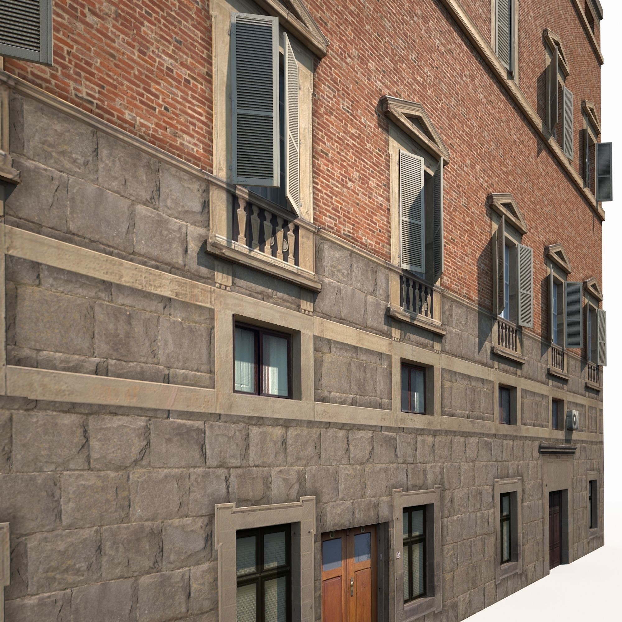 Apartment House 179 Low Poly Low-poly 3D model_7