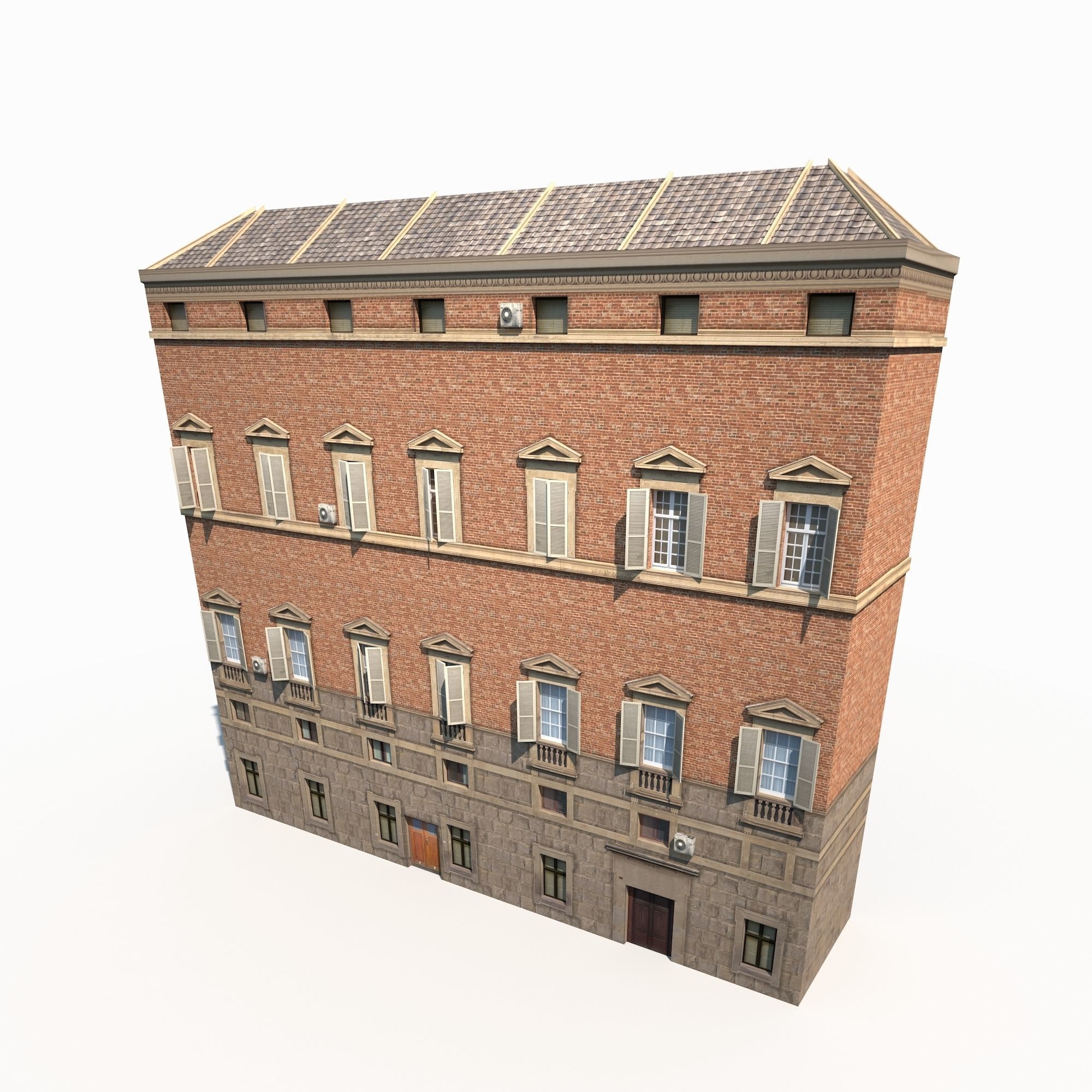 Apartment House 179 Low Poly Low-poly 3D model_1