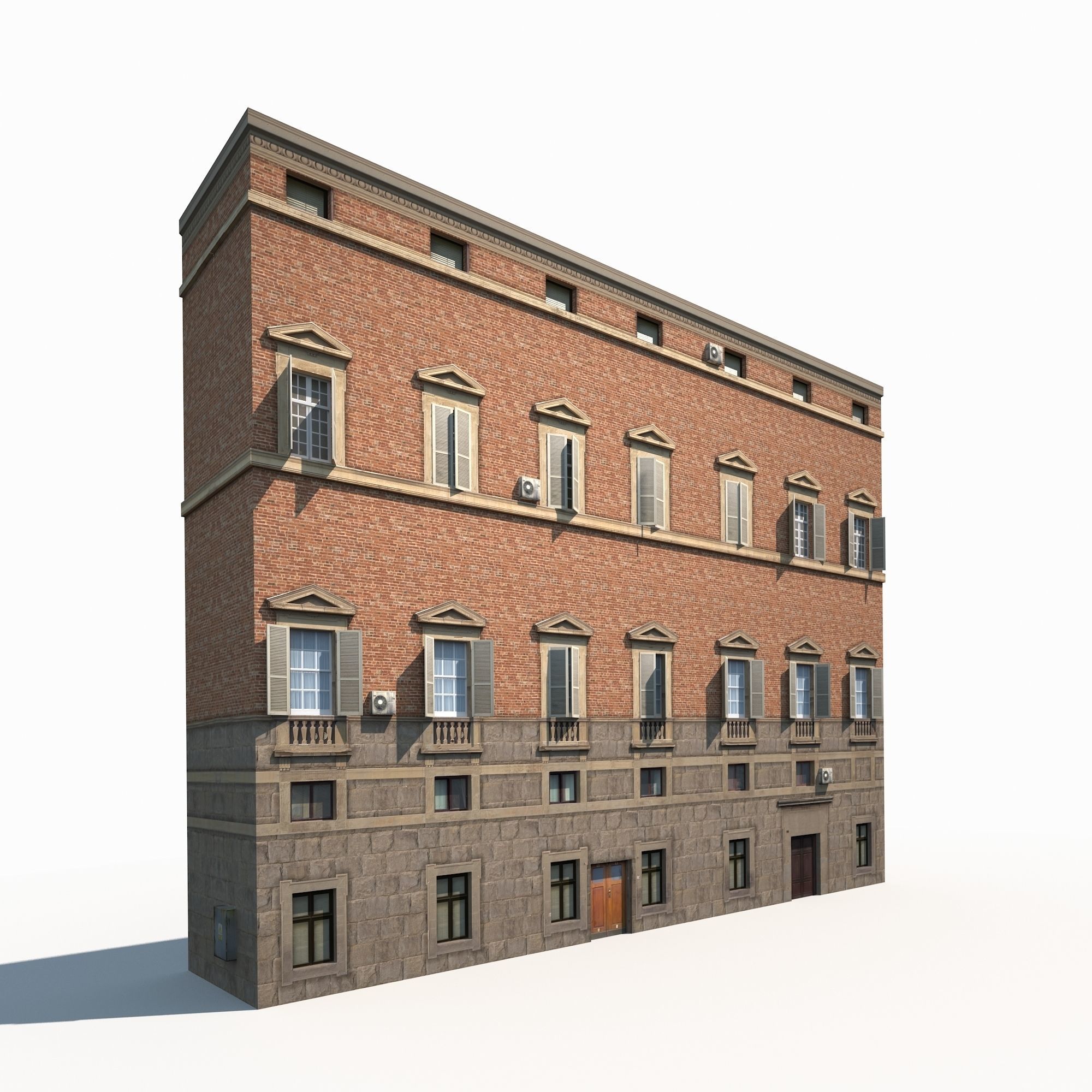 Apartment House 179 Low Poly Low-poly 3D model_4