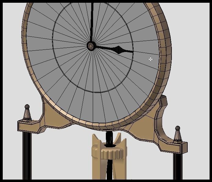 Clock gold 3D model_5