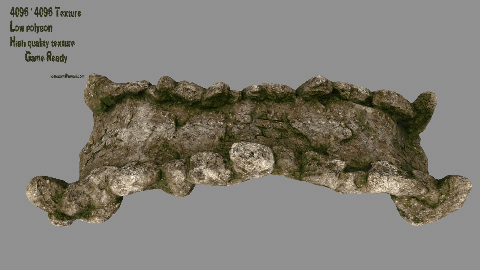 old bridge Low-poly 3D model_1