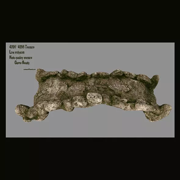 old bridge Low-poly 3D model_0