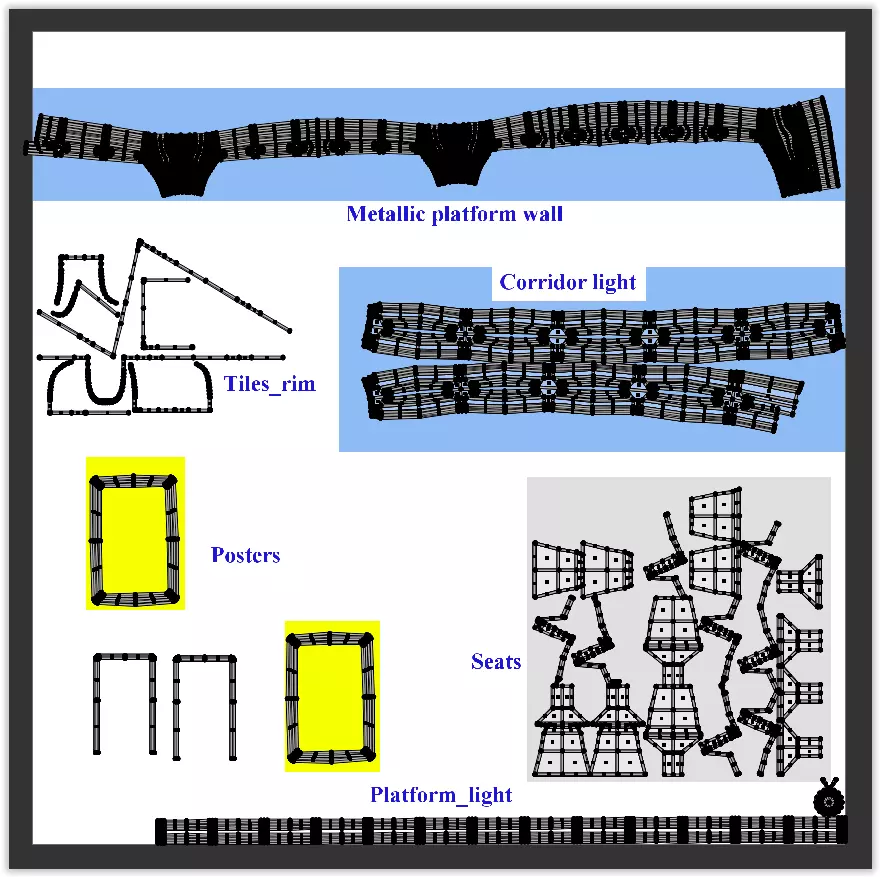 Metro station Paris 3D model_10