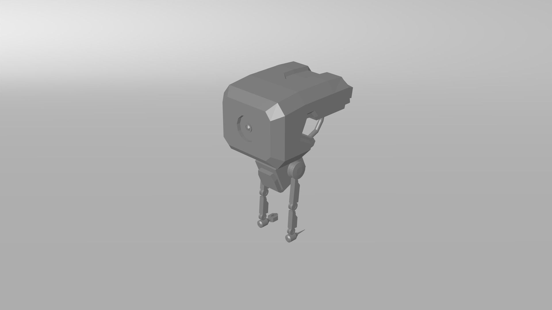 FREE Sci-fi Cyberpunk Robot Free low-poly 3D model