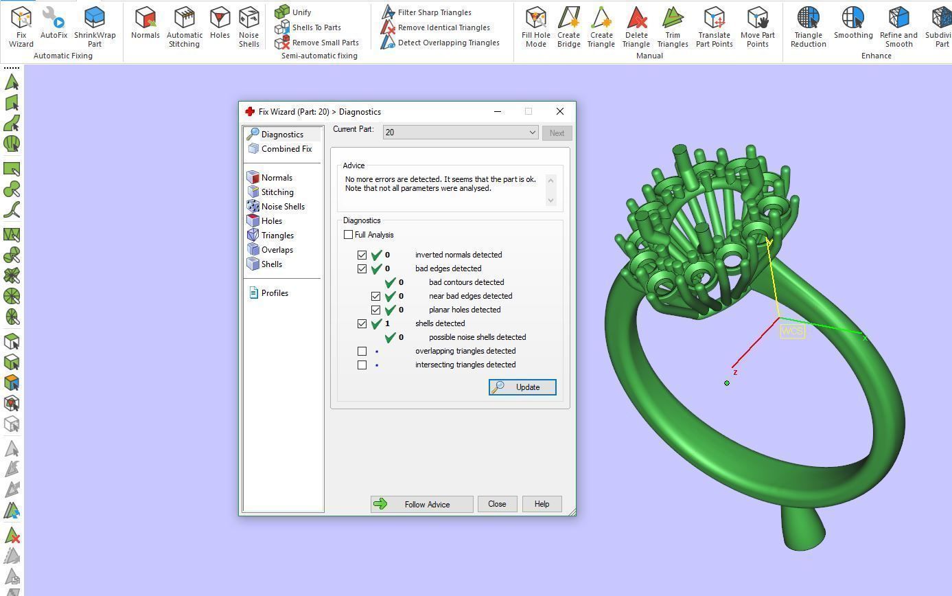 Emerald Pear and Diamond  Ring 3D print model_5