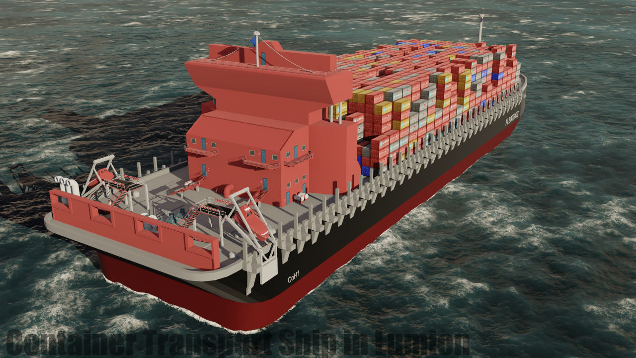Container Ship 3D model_3