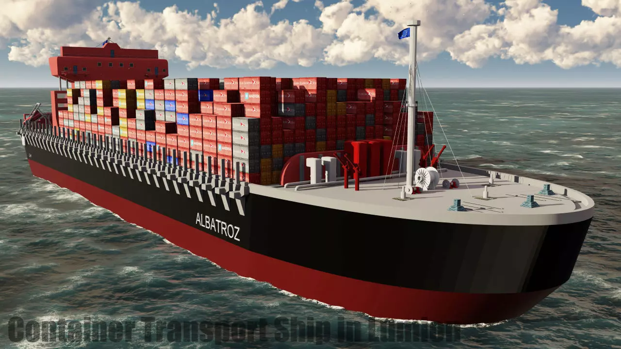 Container Ship 3D model_0