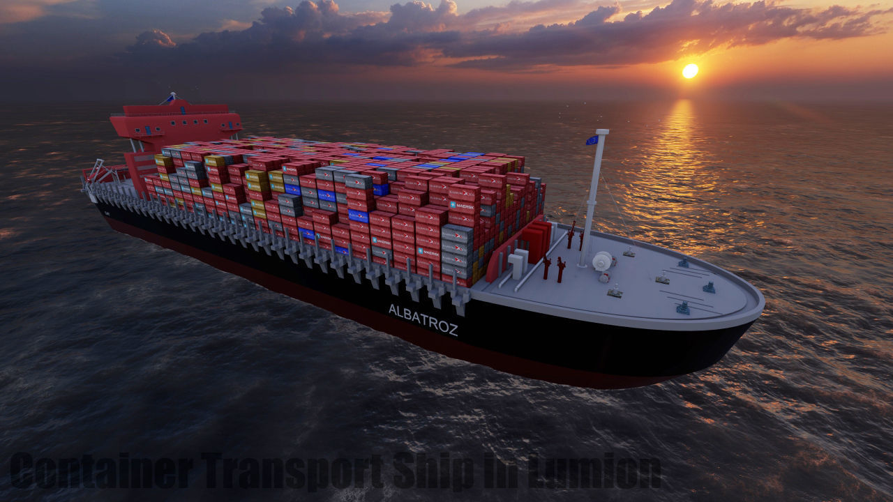 Container Ship 3D model_4