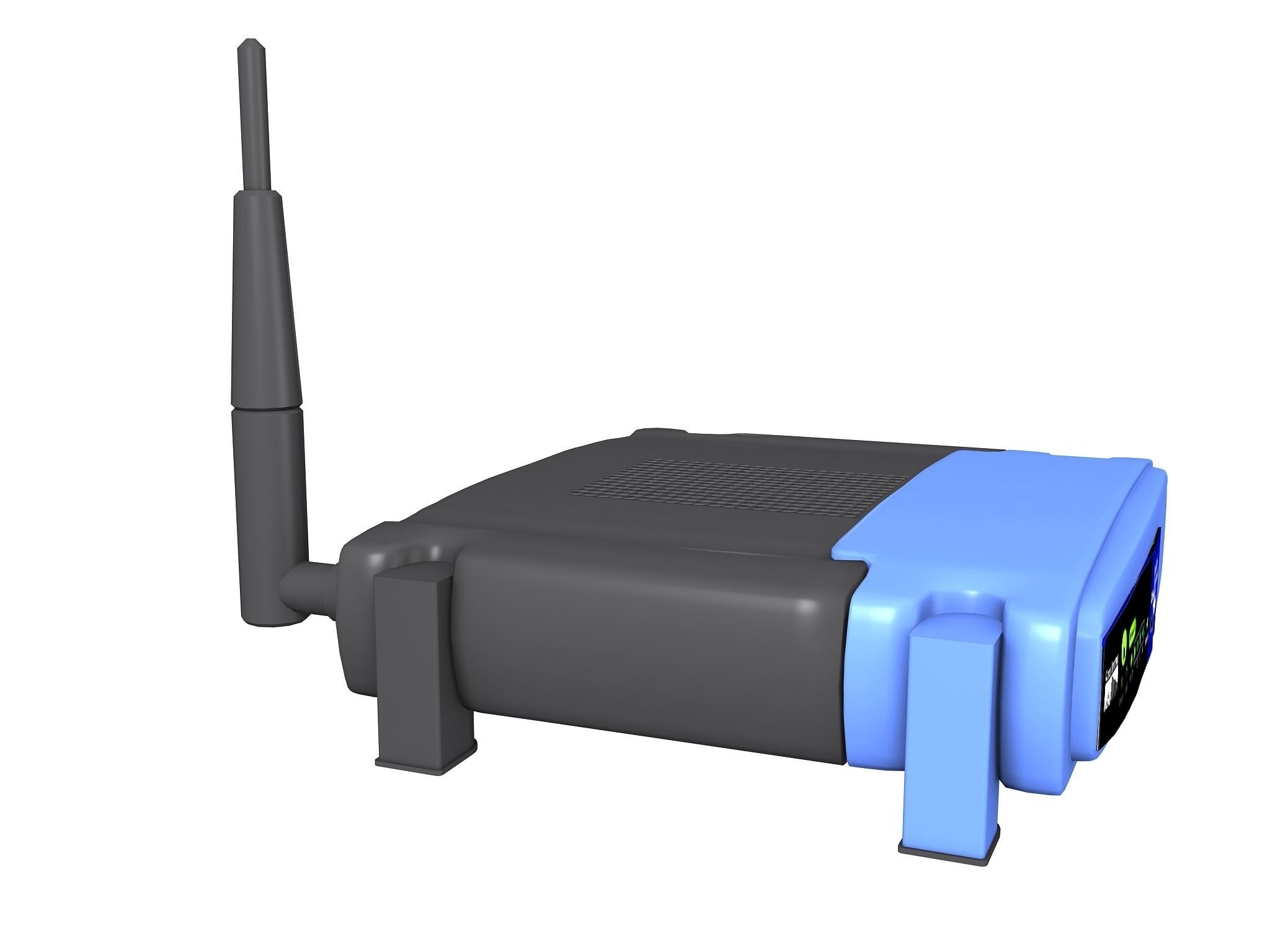 Linksys wireless router 3D model_1