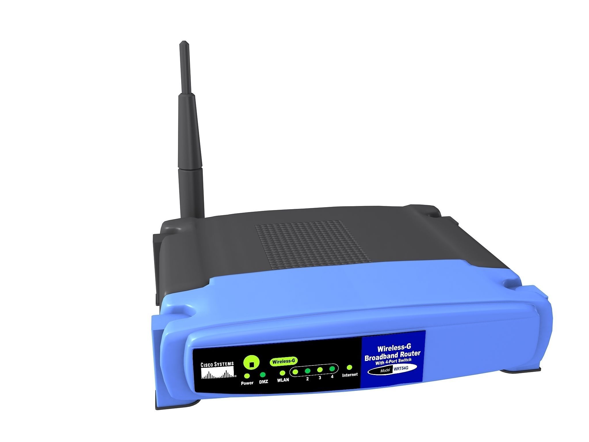 Linksys wireless router 3D model_2