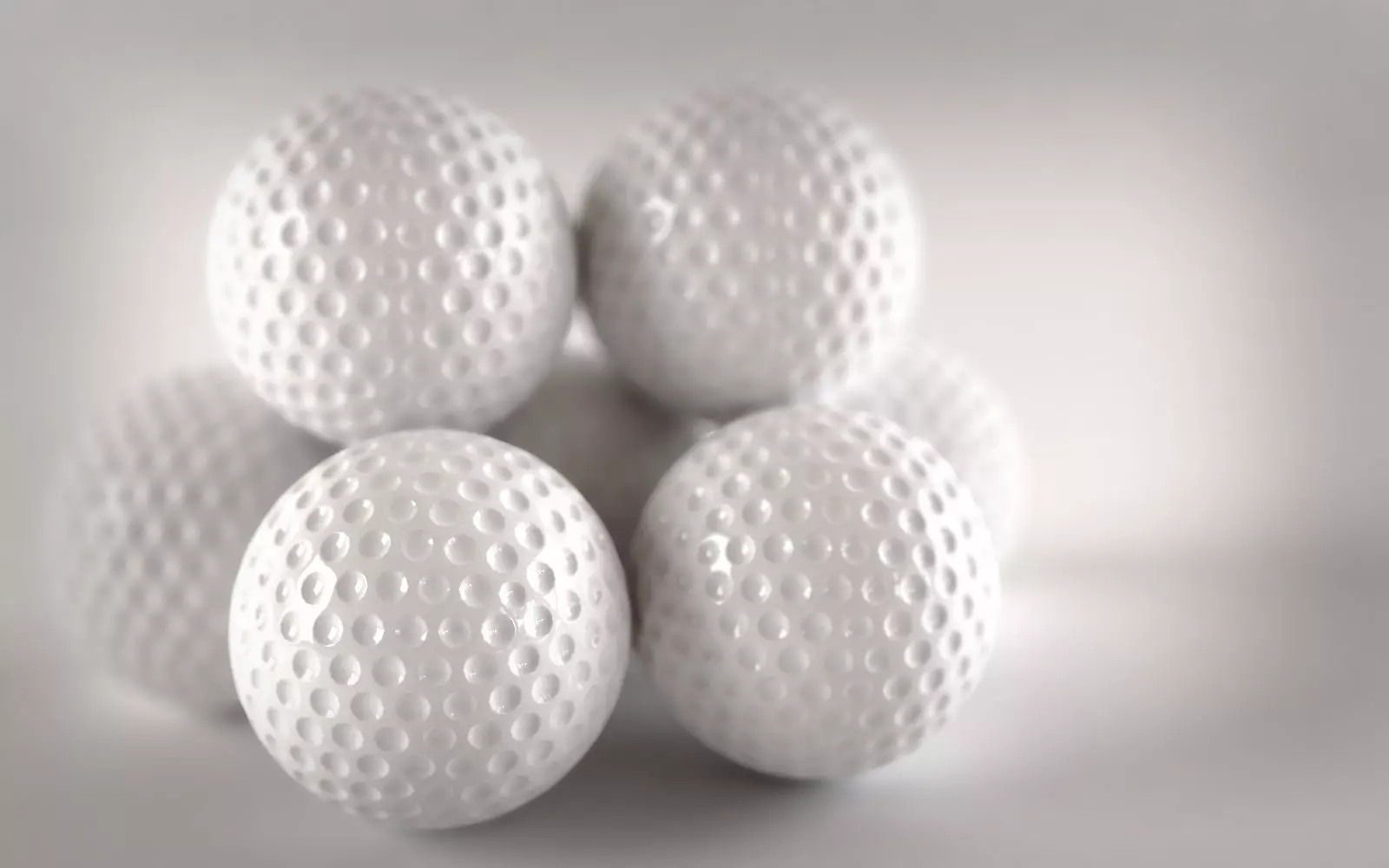 Plastic Golf Ball 3D model_0