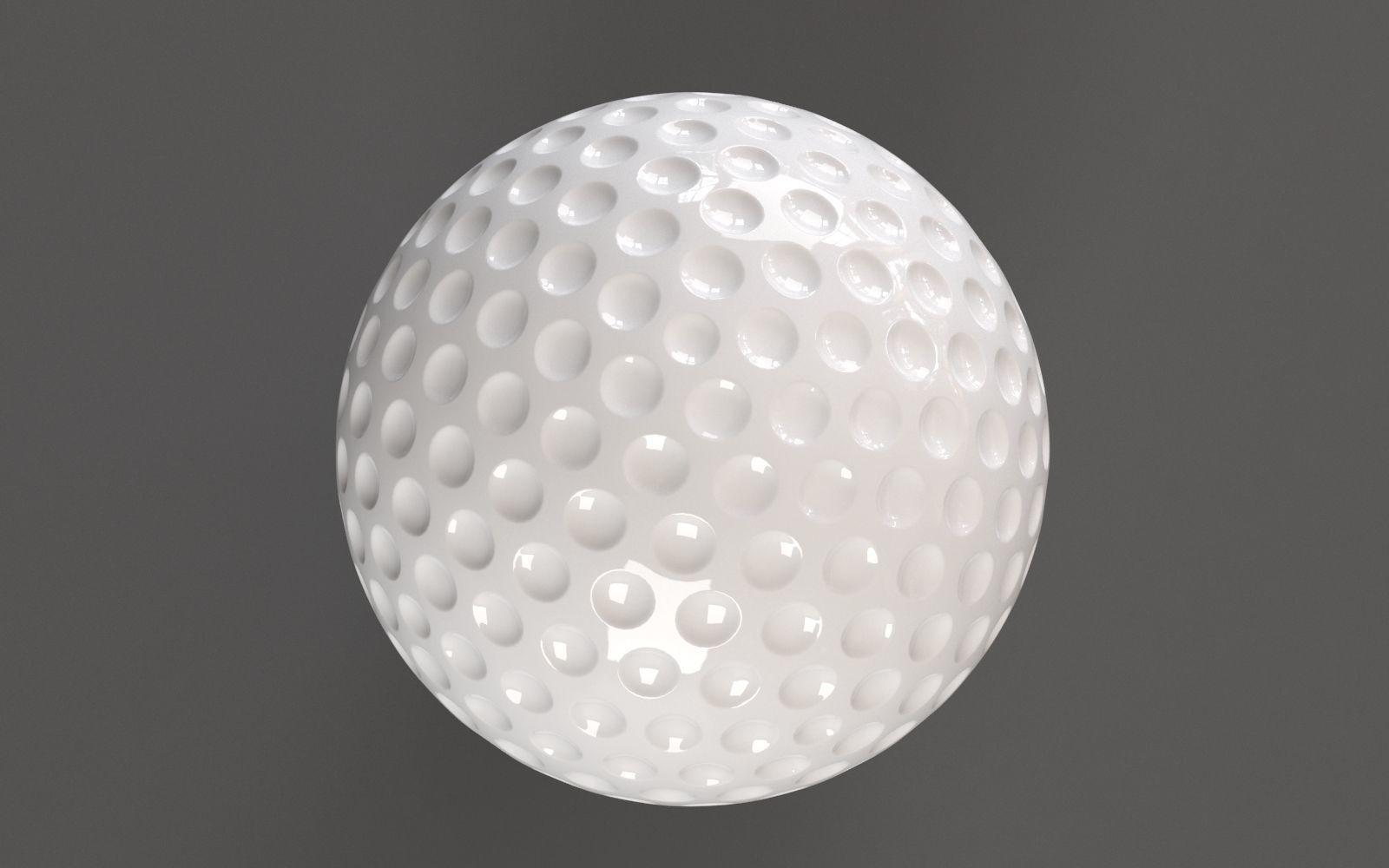 Plastic Golf Ball 3D model_3