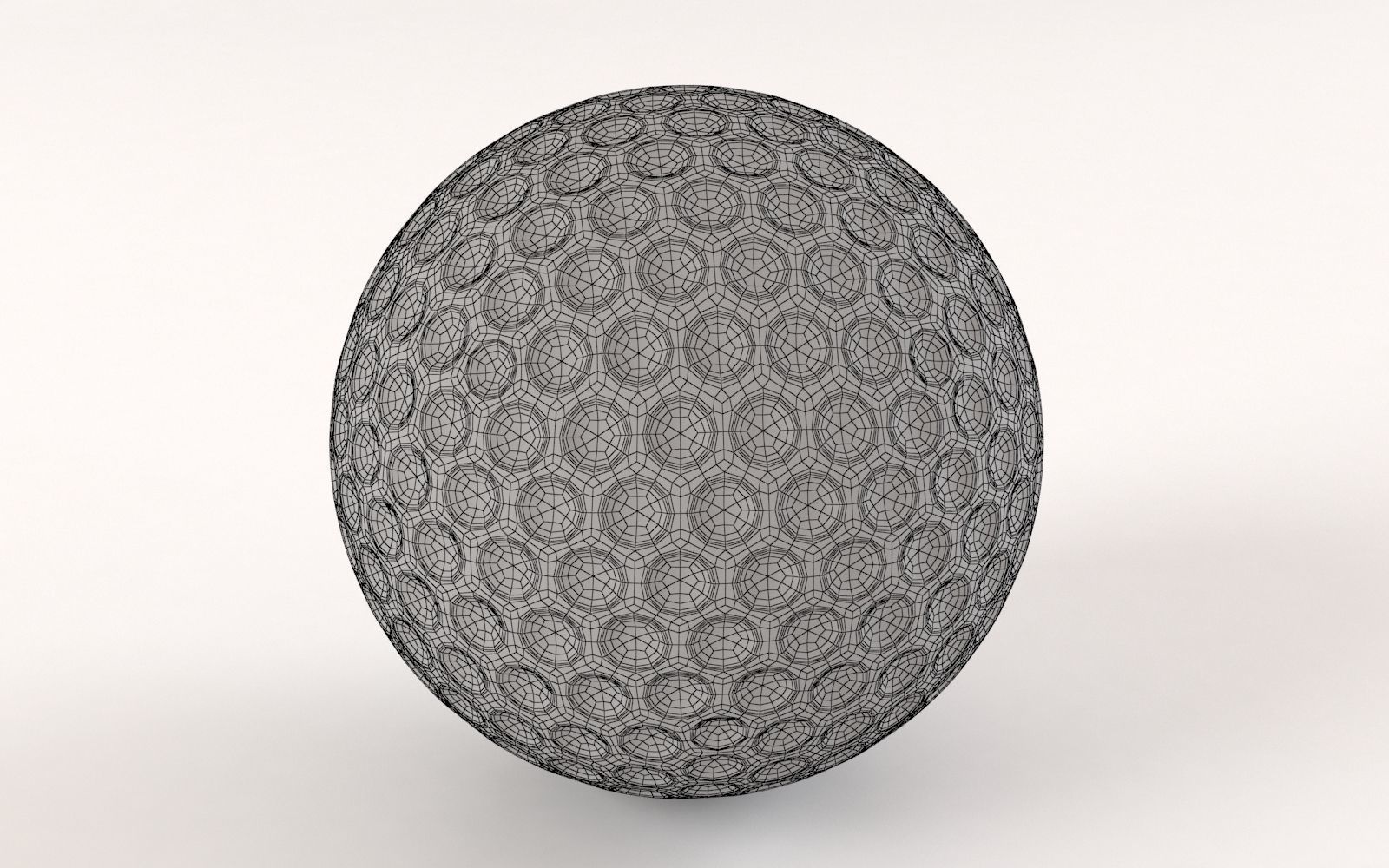 Plastic Golf Ball 3D model_4