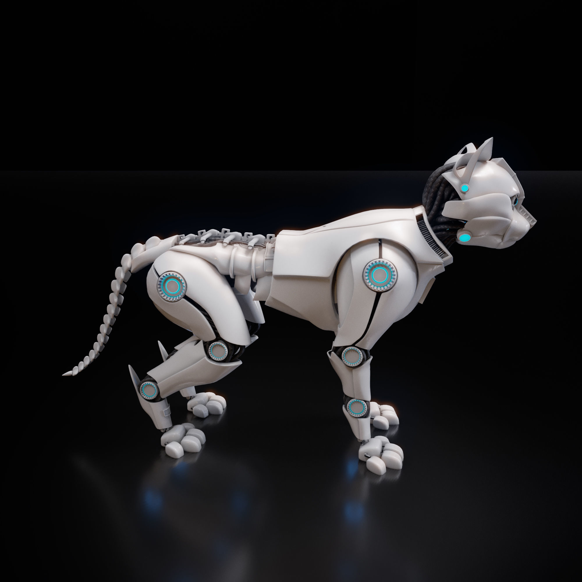 Robocat robot cat 3D model_1