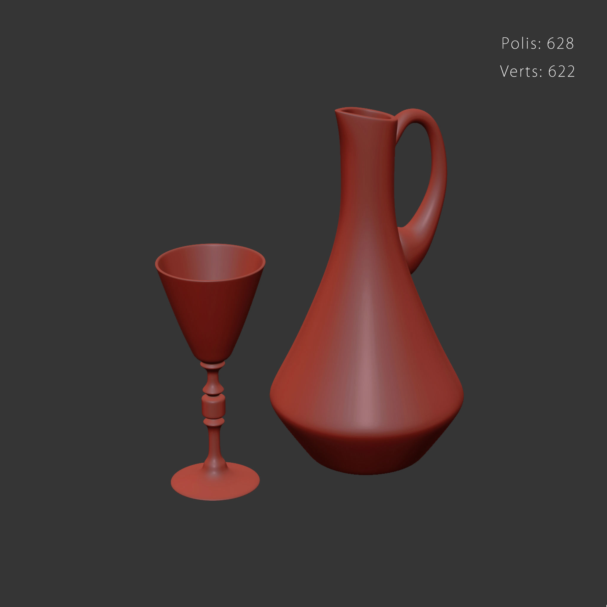Set 6053 stk glass Low-poly 3D model_4