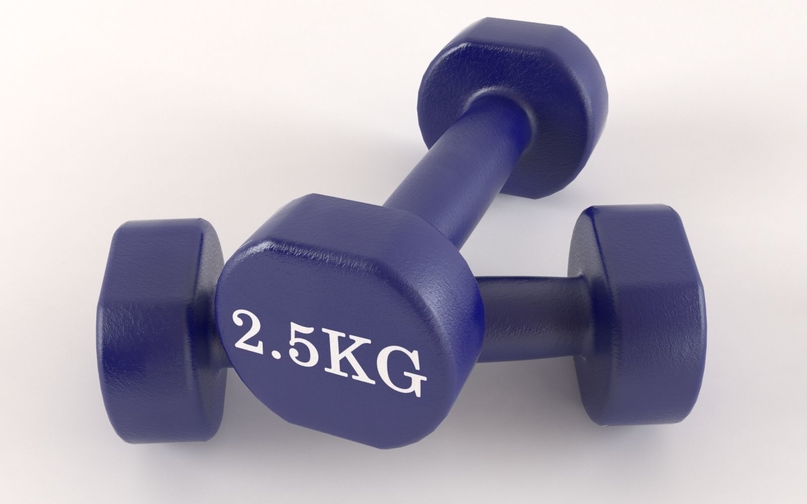 Metal 5kg Dumbell 3D model_1