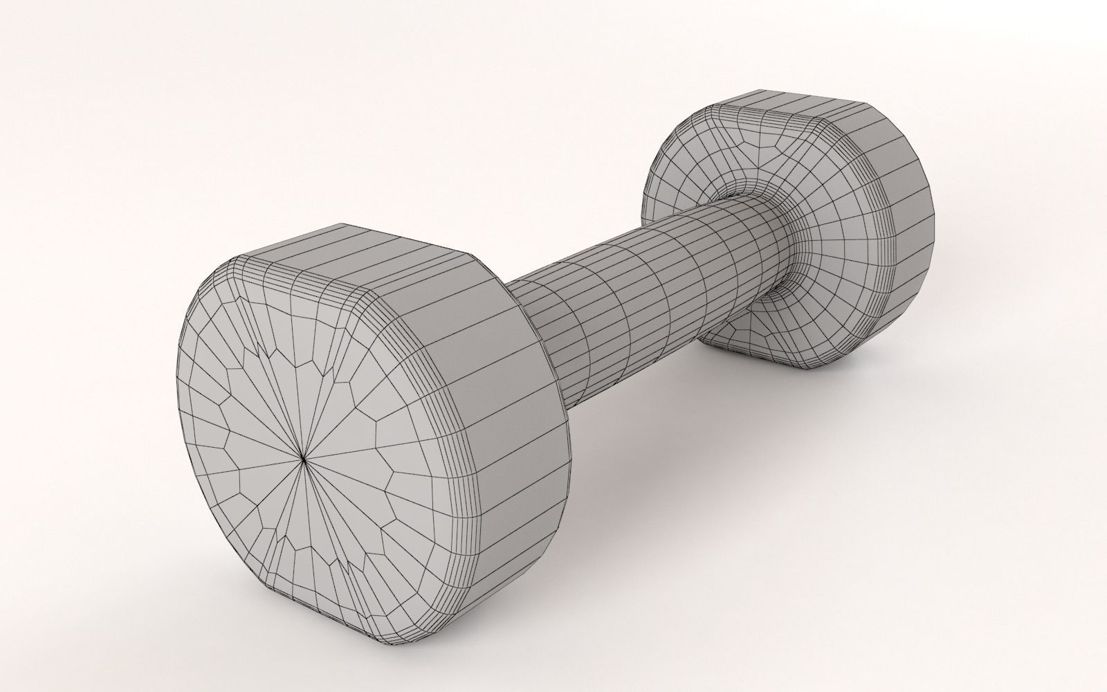Metal 5kg Dumbell 3D model_4