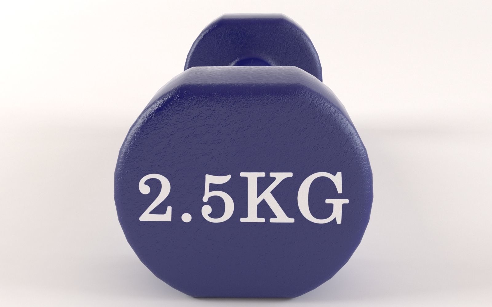 Metal 5kg Dumbell 3D model_3