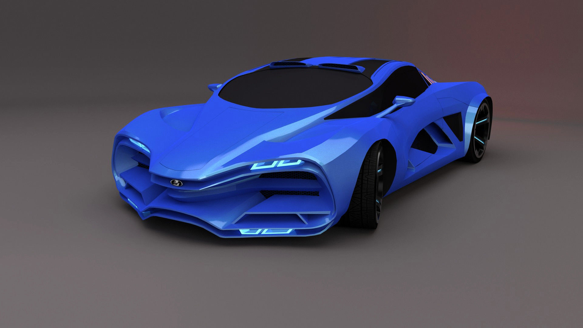 Lada Raven  Low-poly 3D model_3