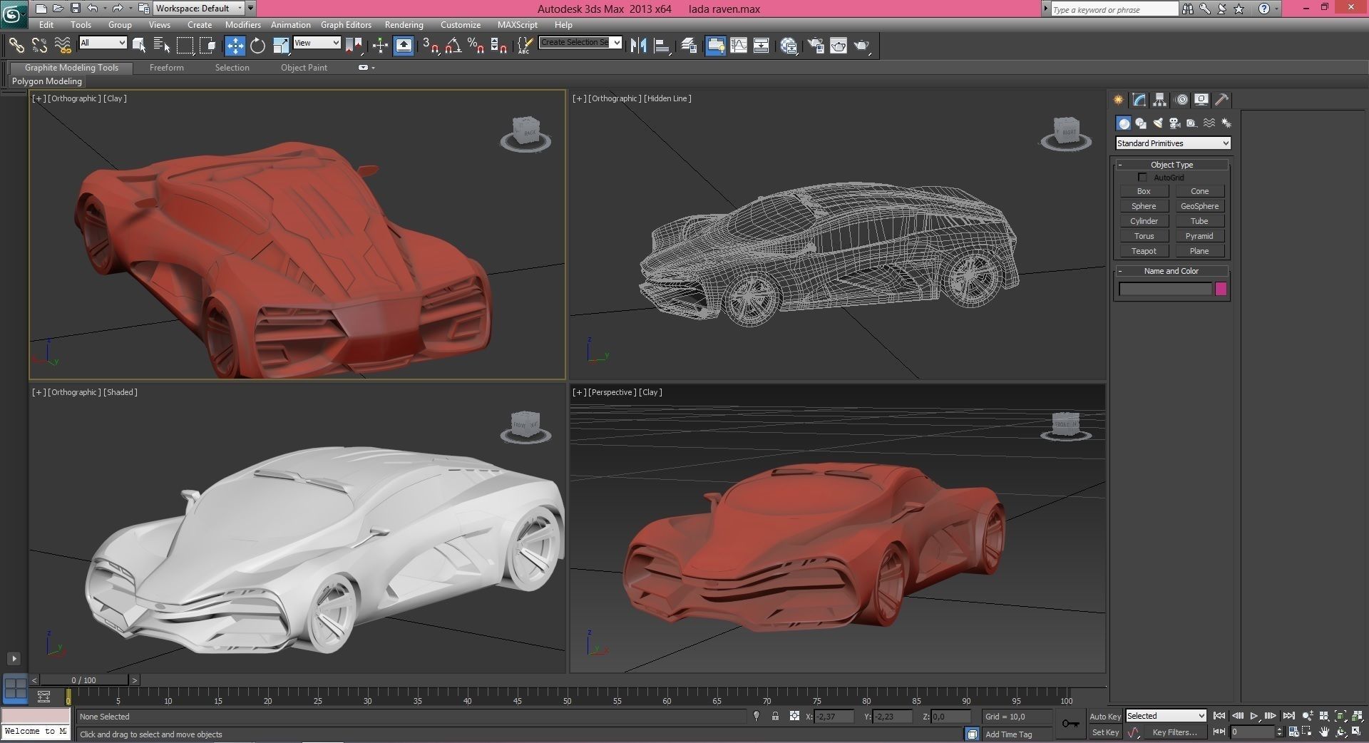 Lada Raven  Low-poly 3D model_5