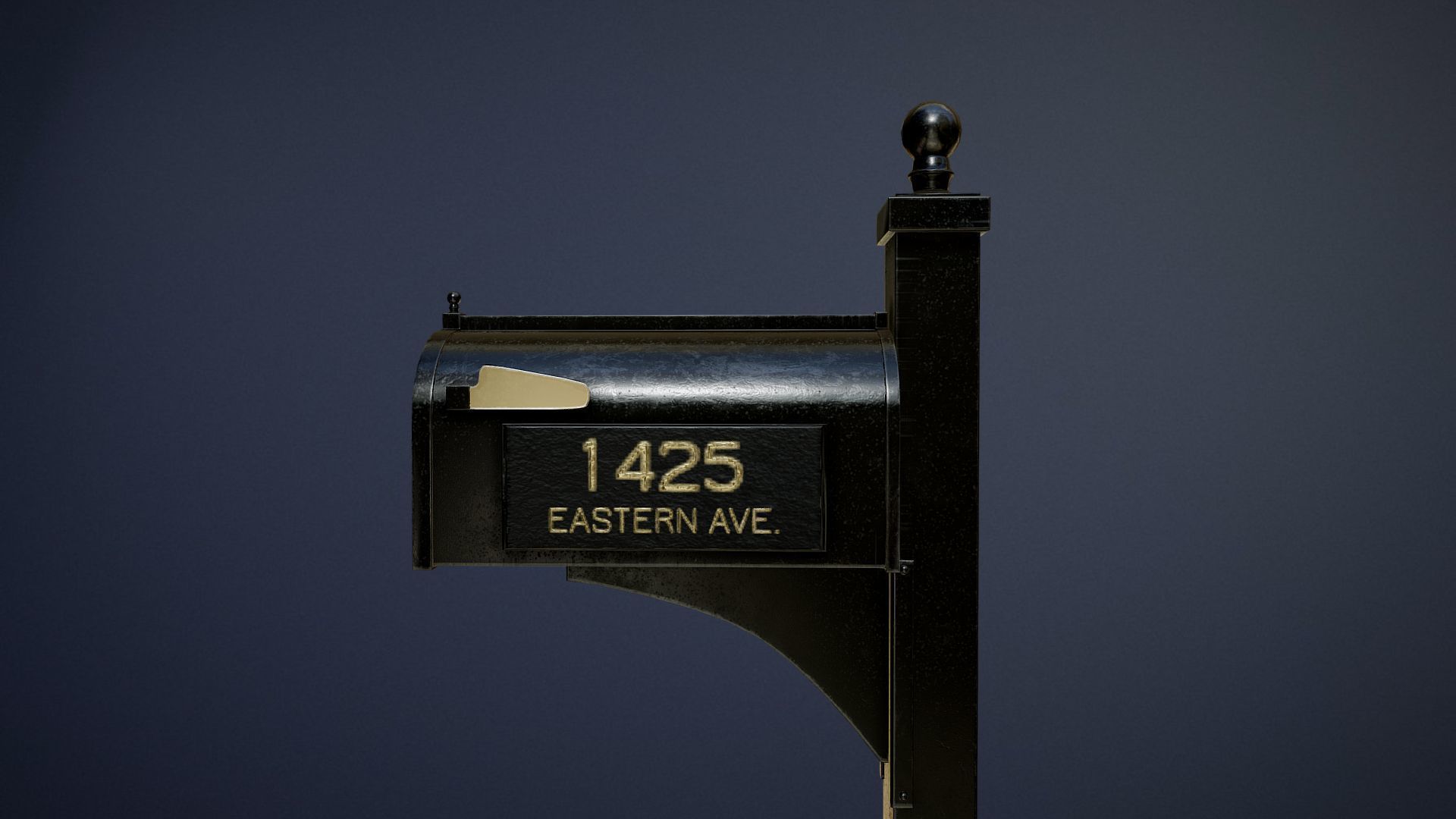 Exclusive Mailbox game-ready asset Free low-poly 3D model_6