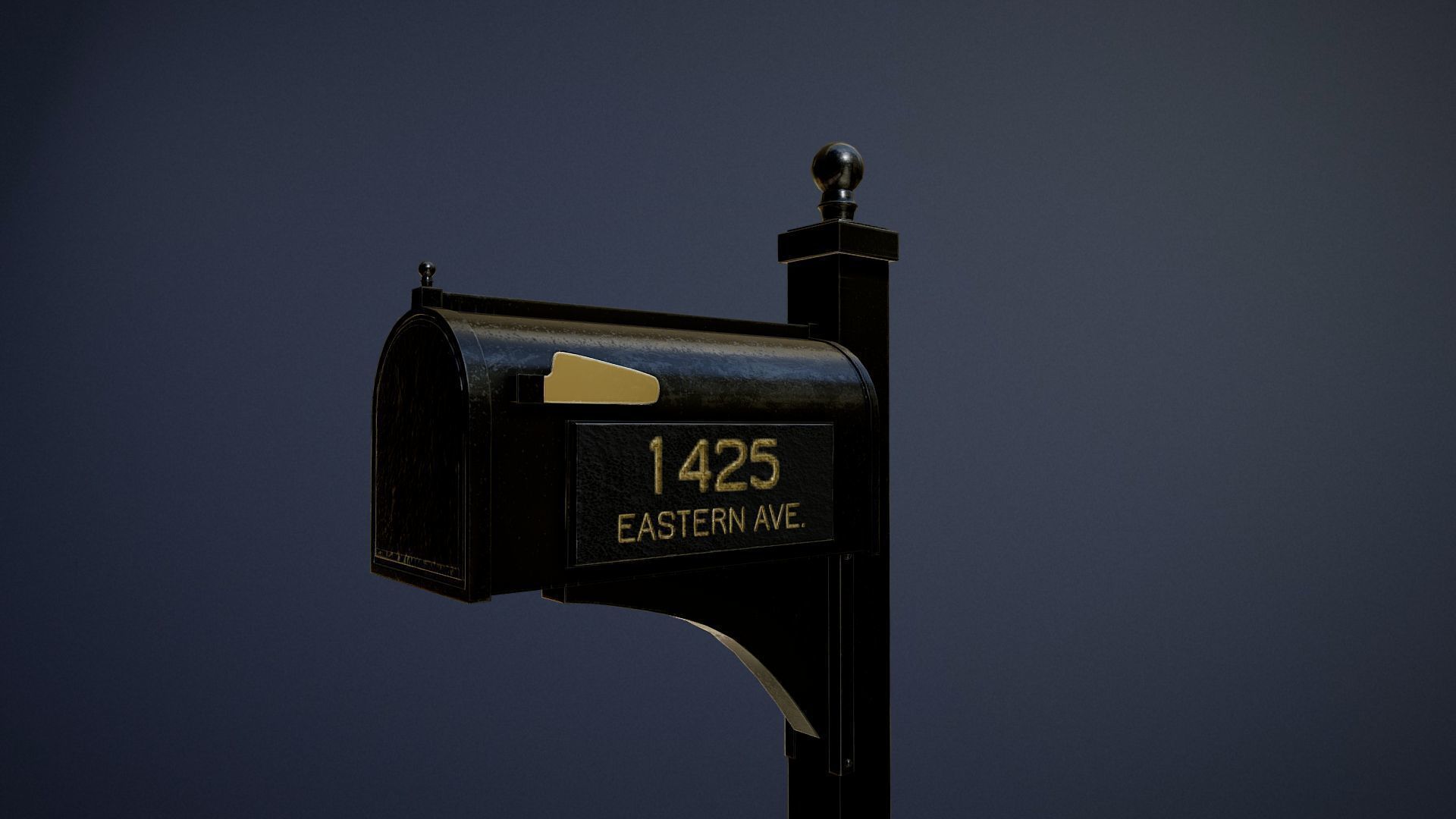 Exclusive Mailbox game-ready asset Free low-poly 3D model_5