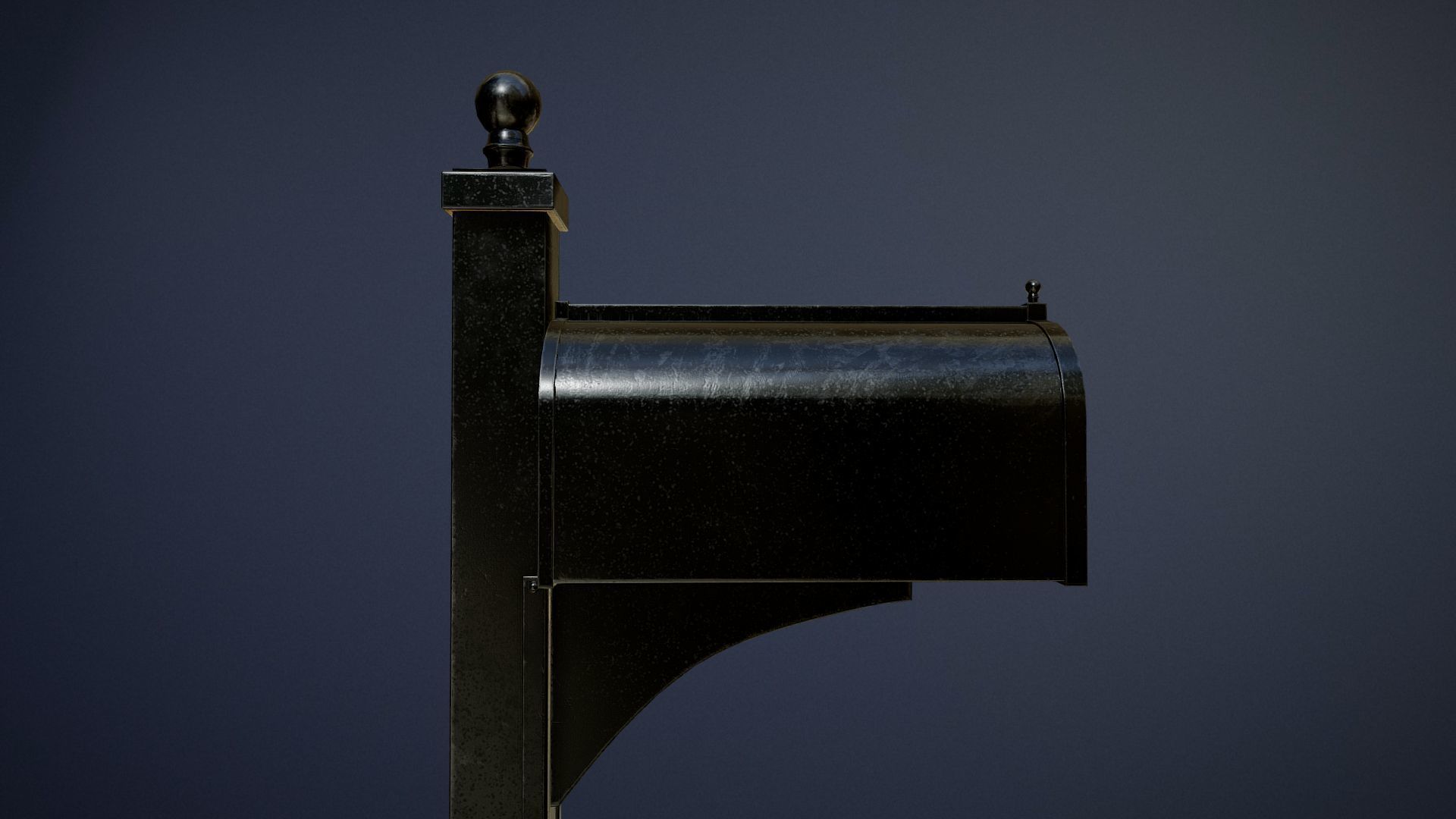 Exclusive Mailbox game-ready asset Free low-poly 3D model_9