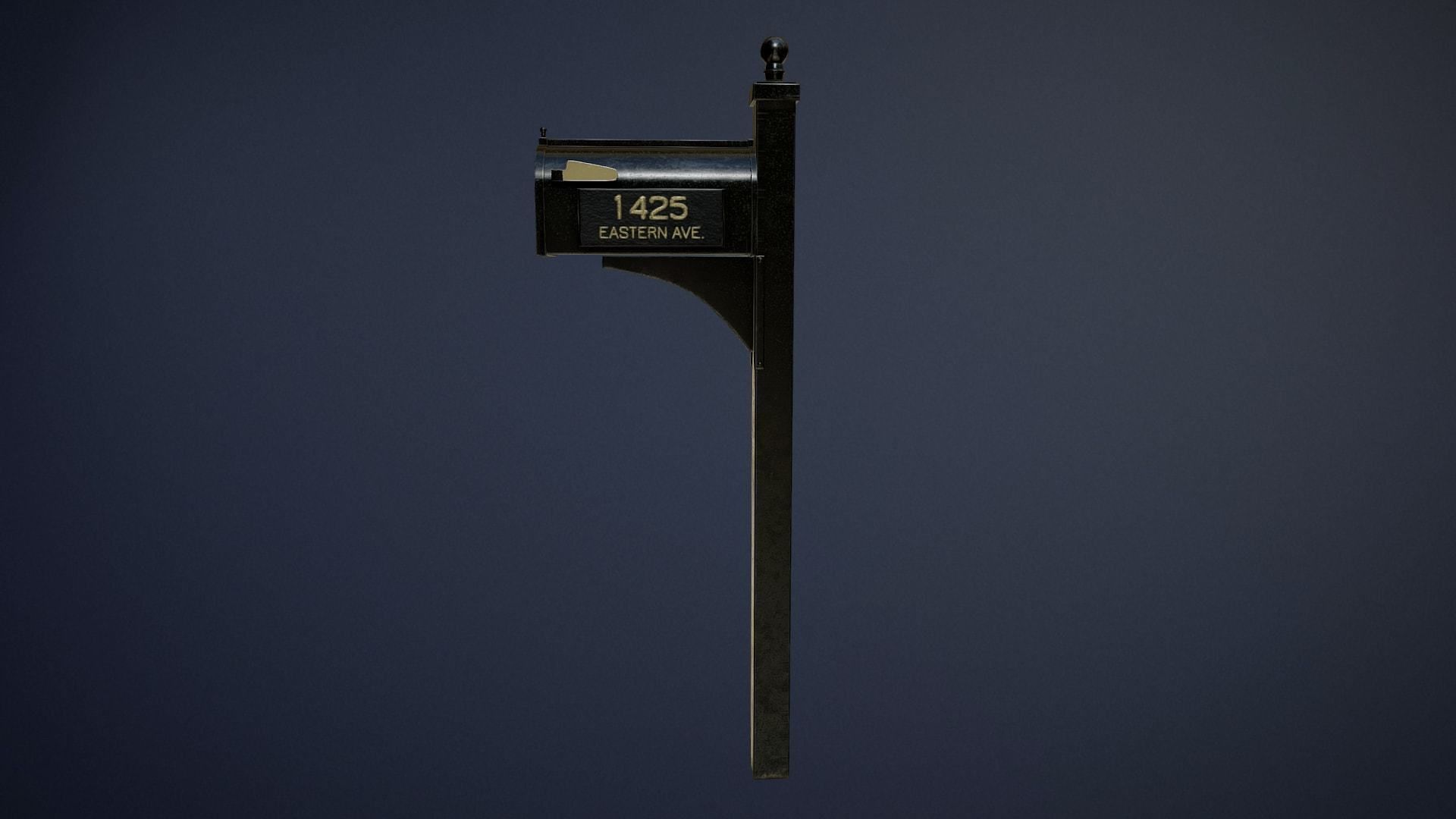 Exclusive Mailbox game-ready asset Free low-poly 3D model_3