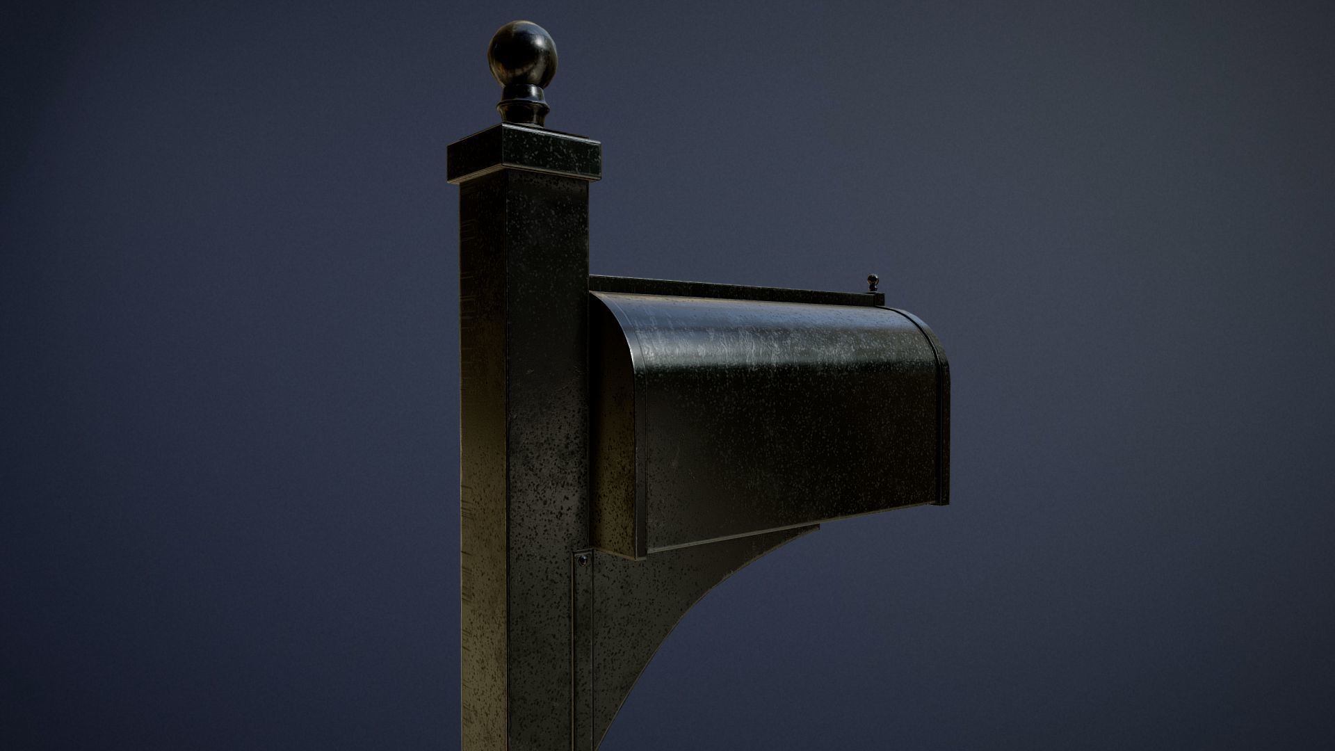 Exclusive Mailbox game-ready asset Free low-poly 3D model_8