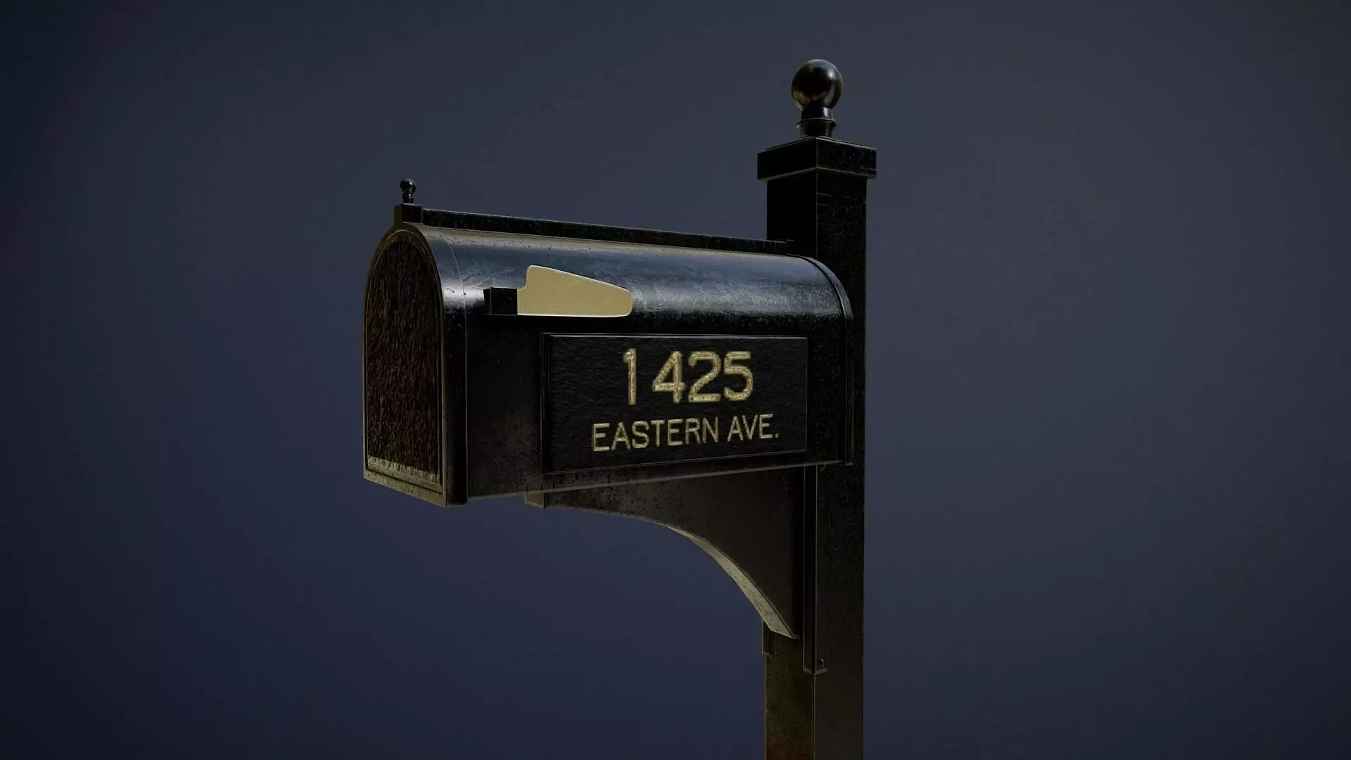 Exclusive Mailbox game-ready asset Free low-poly 3D model_0