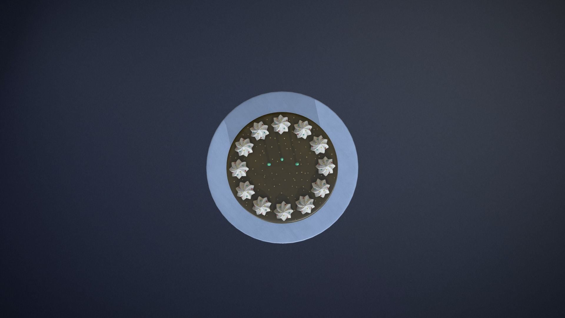 Birthday Cake game-ready asset Free low-poly 3D model_3