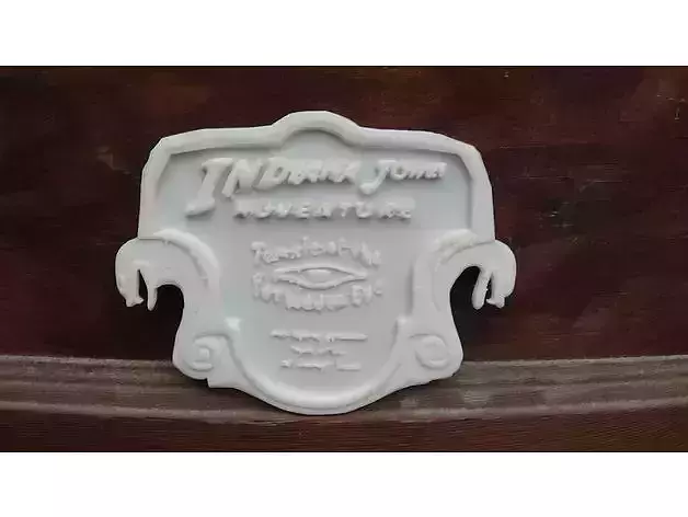 Indiana Jones Ride Sign Plaque
