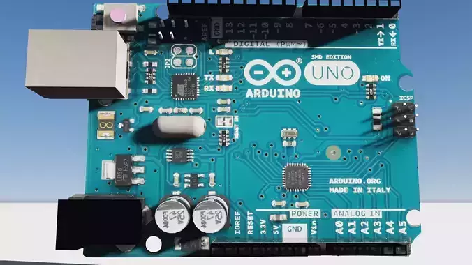 Arduino uno Low-poly 3D model