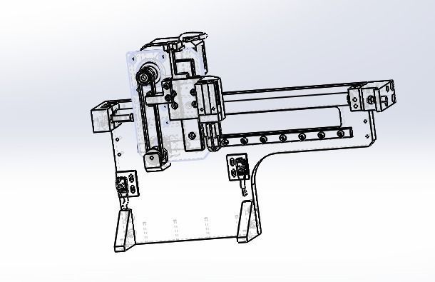 Motor and cylinder dual drive mechanism device 3D model_5