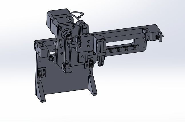 Motor and cylinder dual drive mechanism device 3D model_0