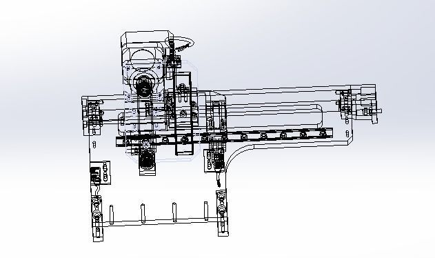 Motor and cylinder dual drive mechanism device 3D model_6