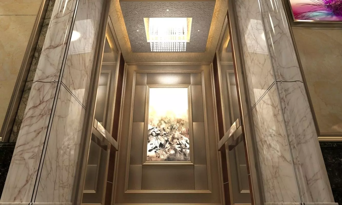 Elevator hall 3D model_0
